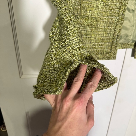 Talbots Blazer Jacket Green and Black Tweed Size 4 Made of Italian Fabric Career - Picture 9 of 12